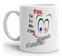 Mug humour ma petite gueule d'amour avec coeur tasse drole haute qualité cadeau anniversaire noel fete homme femme