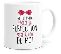 Mug Humour Perfection Tasse Message Drôle. Idée Cadeau Original Ami, Collègue Amoureux Couple Frère Sœur Pote Copine pour Anniversaire Noël Pour le Plaisir. Souriez dès le Réveil.