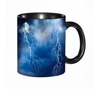 Mug Humour Tasse drôle,Des éclairs dans un ciel nuageux et sombre pendant un orage,Idée Cadeau Original Amis Couple Amoureux Collègue Frère Sœur Mari Femme Fiancés pour Anniversaire St Valentin Noël