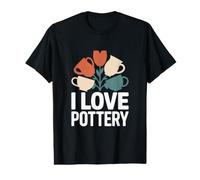 Mug I Love Pottery et passionné de Tulipes T-Shirt Graphique avec Valeur