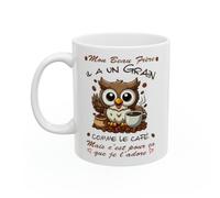 Mug il a Un Grain comme Le café mais Je l'adore - Idée Cadeau - Tasse en céramique (Beau Frère)