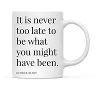 Mug Il n'est jamais trop tard pour devenir ce que vous voulez Tasse à café | Grand-MèRe Lot de 2-330ml Léger Mugs Rillant Tasses Anniversaire Souvenir