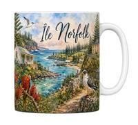 Mug Île Norfolk - Pins Colonnaires & Côte Sauvage - Céramique 330 ml