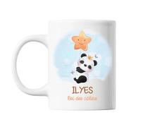 Mug - Ilyes - Bébé Panda Roi Des Câlins - Céramique - 325 Ml - Lave-Vaisselle Et Micro-Onde