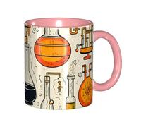 Mug imprimé chimie - Tasse en céramique double couleur - 330 ml, passe au micro-ondes, parfaite pour la maison, le bureau ou comme cadeau (9,5 cm de large)