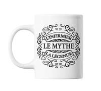Mug Infirmier Le Mythe La Légende Blanc Tasse Cadeau Personnalisé