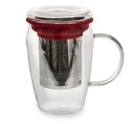 Mug infuseur 43 cl en borosilicate décor rouge - Table Passion - Rouge - Verre Rouge G