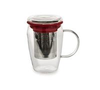 Mug infuseur 43 cl en borosilicate décor rouge - Table Passion - Rouge - Verre Rouge G