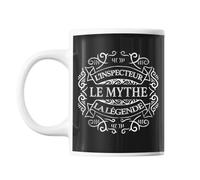 Mug Inspecteur Le Mythe La Légende Noir Tasse Cadeau Personnalisé