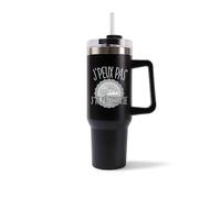 Mug Isotherme 1,2L - Je peux pas pâtisserie Noir - Bouteille Thermos avec Anse, Paille et Couvercle - Idée Cadeau Gourde Personnalisée