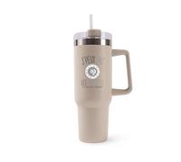 Mug Isotherme 1,2L - Je peux pas planetes alignees astrologie Beige - Bouteille Thermos avec Anse, Paille et Couvercle - Idée Cadeau Gourde Personnalisée