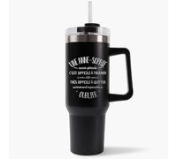 Mug Isotherme 1,2L - Une Anne-Sophie aussi géniale Noire - Bouteille Thermos avec Anse, Paille et Couvercle - Idée Cadeau Gourde Personnalisée