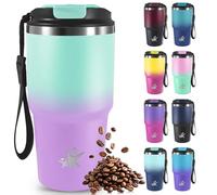 Mug Isotherme- 20oz- Tasse Isotherme, Acier Inoxydable à Double Paroi, Tasse Thermo Café, Froid Pendant 4 Heures, Glacé Pendant 8 Heures, Thermique pour Boissons Chaudes ou Glacées