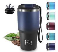 Mug Isotherme, 20oz Thermos Isotherme, Sans BPA, 8h Froid & 6 Chaud, Gourde Double vide, Acier Inoxydable 18/8, Tasse Thermos Café, Anti Fuite, Bouteille pour Voyages, École, Camping, Bureau, Yoga