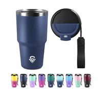 Mug Isotherme 600ml 20oz, Tasse à café Double Paroi, Thermo Café Réutilisable Acier Inoxydable 304, sans BPA, Tumbler Gobelet Isotherme pour École, Sport, Bureau, Gym, Yoga, Camping, Randonnée