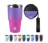 Mug Isotherme 600ml 20oz, Tasse à café Double Paroi, Thermo Café Réutilisable Acier Inoxydable 304, sans BPA, Tumbler Gobelet Isotherme pour École, Sport, Bureau, Gym, Yoga, Camping, Randonnée