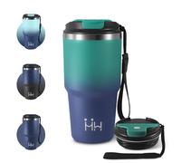 Mug Isotherme 600ml, Tasse Isolante Premium en Acier Inoxydable avec Couvercle, Étanche et Réutilisable, Double Paroi Isolée sous Vide, sans BPA, Idéale pour Enfant, Adulte, Randonnée, Course