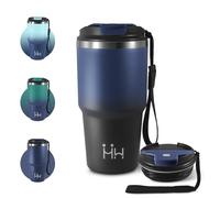 Mug Isotherme 600ml, Tasse Isolante Premium en Acier Inoxydable avec Couvercle, Étanche et Réutilisable, Double Paroi Isolée sous Vide, sans BPA, Idéale pour Enfant, Adulte, Randonnée, Course