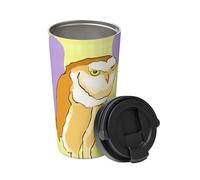 Mug isotherme avec motif hibou debout - 500 ml - Garde les boissons chaudes pendant des heures - Parfait pour le café, le thé et plus encore.