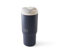 MONBENTO - Mug Isotherme Travel Mug L bleu Infinity - Tumbler avec Paille 600 ml - Garde les Boissons Chaudes/Froides - Gourde avec Bouchon Double Ouverture - Idéal pour le Café, Infusion, Thé Glacé