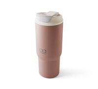 MONBENTO - Mug Isotherme Travel Mug L rose Moka - Tumbler avec Paille 600 ml - Garde les Boissons Chaudes/Froides - Gourde avec Bouchon Double Ouverture - Idéal pour le Café, Infusion, Thé Glacé