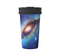 Mug Isotherme Avec Poignée Imprimé Galaxie Bleue Tasse Thermique À Double Paroi Anti-Goutte Mug De Voyage En Inox, Pour Thé, Boissons Chaudes Et Froides, Café, 17Oz