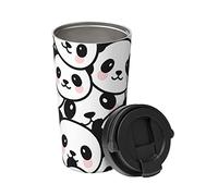 Mug Isotherme Avec Poignée Motif Big Panda Tasse De Voiture À Double Paroi Anti-Goutte Mug De Voyage En Inox, Pour Thé, Café, Boissons Chaudes Et Froides, 17Oz