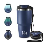 Mug Isotherme Cafe 600ml, Tasse à Café à Emporter, Tasse Isolante Hermétique à Vide avec Couvercle, sans BPA, Café Étanche Mug, Réutilisable, pour Café Chaud et Froid, Lait et Thé, Voyage, Course