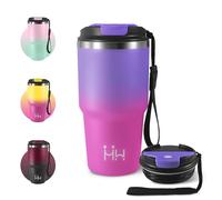 Mug Isotherme Cafe 600ml, Tasse à Café à Emporter, Tasse Isolante Hermétique à Vide avec Couvercle, sans BPA, Café Étanche Mug, Réutilisable, pour Café Chaud et Froid, Lait et Thé, Voyage, Course