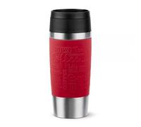 Emsa N20204 Travel Mug Classic Gobelet isotherme 0,36 l | Bouchon à vis confortable | Acier inoxydable | 4 h chaud et froid 8 h | 100% étanche | Passe au lave-vaisselle | Ouverture à 360° | Rouge