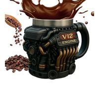 Mug Isotherme de Voyage | Tasse Isotherme Réutilisable Moteur de Course pour Passionnés d'Automobile | Mug de Cuisine 300ml Polyvalent pour Whisky Cocktails Thé Bière