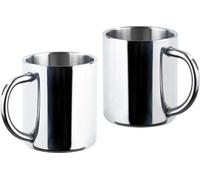 Mug isotherme en acier inoxydable à double paroi - Lot de 2 - Mug isotherme d'une contenance d'environ 200 ml