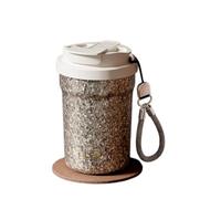 Mug isotherme en titane 370 ml, argent, avec filtre à thé | Argent