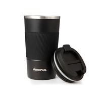 Mug Isotherme GEMFUL 510ml - Double Isolation, Léger et Étanche - Tasse Voyage pour Bureau, Voiture - Noir