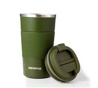 Mug Isotherme GEMFUL 510ml - Double Isolation, Léger et Étanche - Tasse Voyage pour Bureau, Voiture - Vert