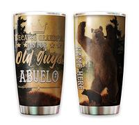 Mug Isotherme Gobelet De Voyage Réutilisable Thermos Pour Collègue Papa Noël 590 Ml Parce Que Papi, C'Est Pour Les Vieux ! Tasse Abuelo Pour La Fête Des Pères - Promu Grand-Père, Amoureux Des Ours