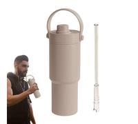 Mug Isotherme,Gourde Isotherme Sous Vide 74cl - Bouteille D'eau Sous Vide Avec Poignée Et Paille Portable Pour Sports, Salle De Sport, École Et Plein Air