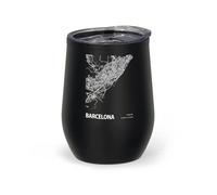 Mug isotherme gravé avec carte de la ville de Barcelone Espagne