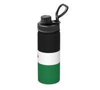 Mug isotherme imprimé drapeau de l'État de Palestine 532 ml - Convient pour l'alpinisme, le camping, la gym, le bureau et un usage quotidien