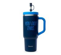 Mug isotherme inox Qwetch Level Up Bleu 900 ml