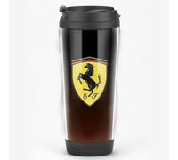 Mug Isotherme pour Ferrari 458 Spider,avec Logo Embleme Acier Inoxydable Thermos Tasse à Café Voyage avec Couvercle Etanche Voiture Cadeau Voiture pour Hommes Femmes,Black