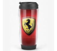 Mug Isotherme pour Ferrari 458 Spider,avec Logo Embleme Acier Inoxydable Thermos Tasse à Café Voyage avec Couvercle Etanche Voiture Cadeau Voiture pour Hommes Femmes,Red