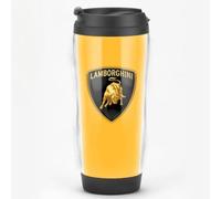 Mug Isotherme pour Lamborghini Urus,avec Logo Embleme Acier Inoxydable Thermos Tasse à Café Voyage avec Couvercle Etanche Voiture Cadeau Voiture pour Hommes Femmes,Yellow
