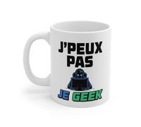 Mug J’Peux Pas Je Geek - Tasse Gamer 325ml - Cadeau Geek Gaming - Céramique, Micro-Ondes et Lave-Vaisselle