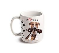 Mug Jack Russell Terrier Parson I Love You || Tasse à thé en céramique blanche ||| Imprimé des deux côtés des chiens animaux