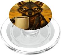 Mug Jackal Grumpy Coffee Morning Humour Wildlife Tired PopSockets PopGrip pour MagSafe