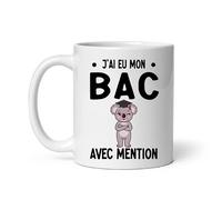 Mug J'ai eu mon BAC avec mention Bachelière Réussite diplôme koala Tasse
