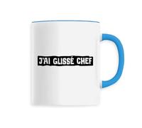 Mug ""J'ai glissé chef, la 7ème compagnie"" - Tasse originale en céramique - Confectionné en France
