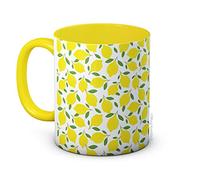 Mug jaune à motifs jolis citrons - Tasse à café en céramique