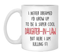 Mug Je N'Aurais Jamais Rêvé De Devenir Une Belle-Fille Cool, Mais Me Voilà En Train De Tout Déchirer. 330Ml Mugs Pratiques Porcelaine Tasse Pour Chocolat Chaud Homme Ami